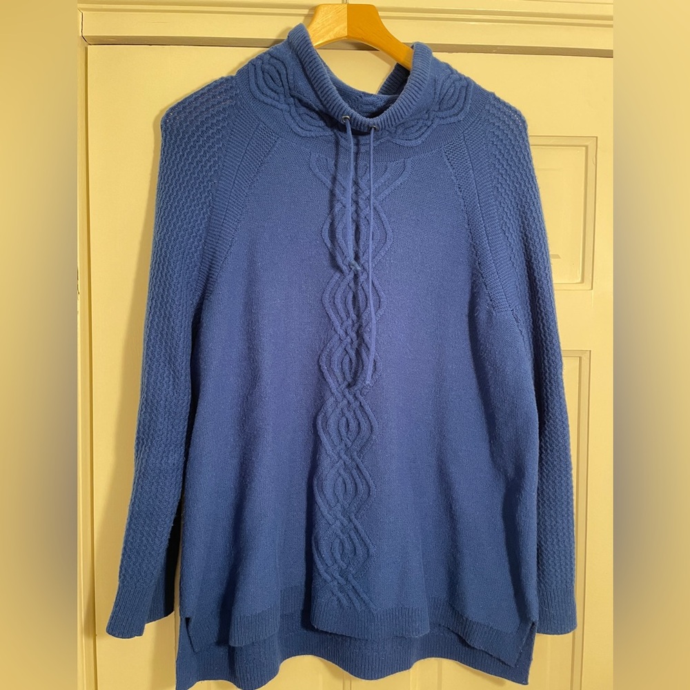 Women's Blue Cable Knit Sweater by Talbots